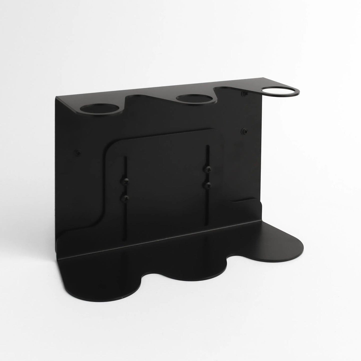 Black Wall Bracket & Amber Glass Dispenser Set Namie Home