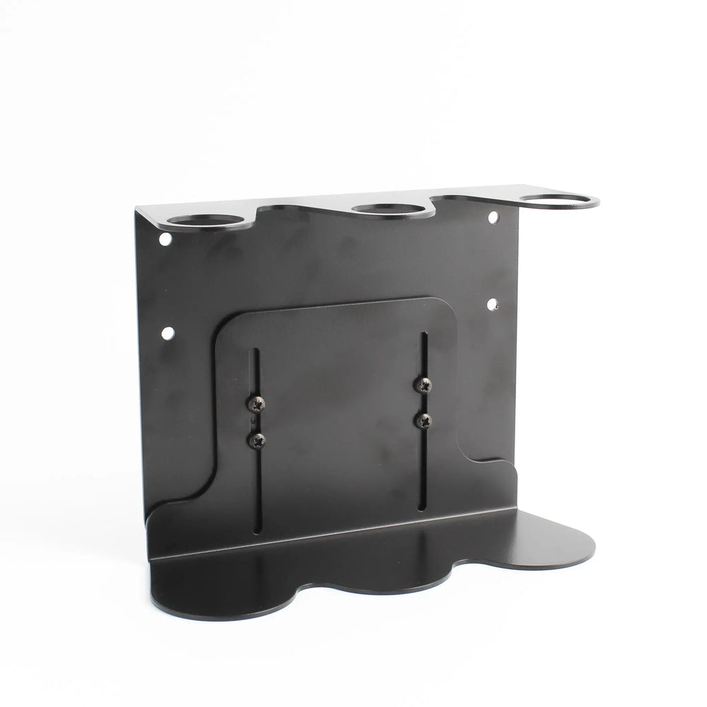 Black Wall Bracket & Clear Glass Dispenser Set Namie Home