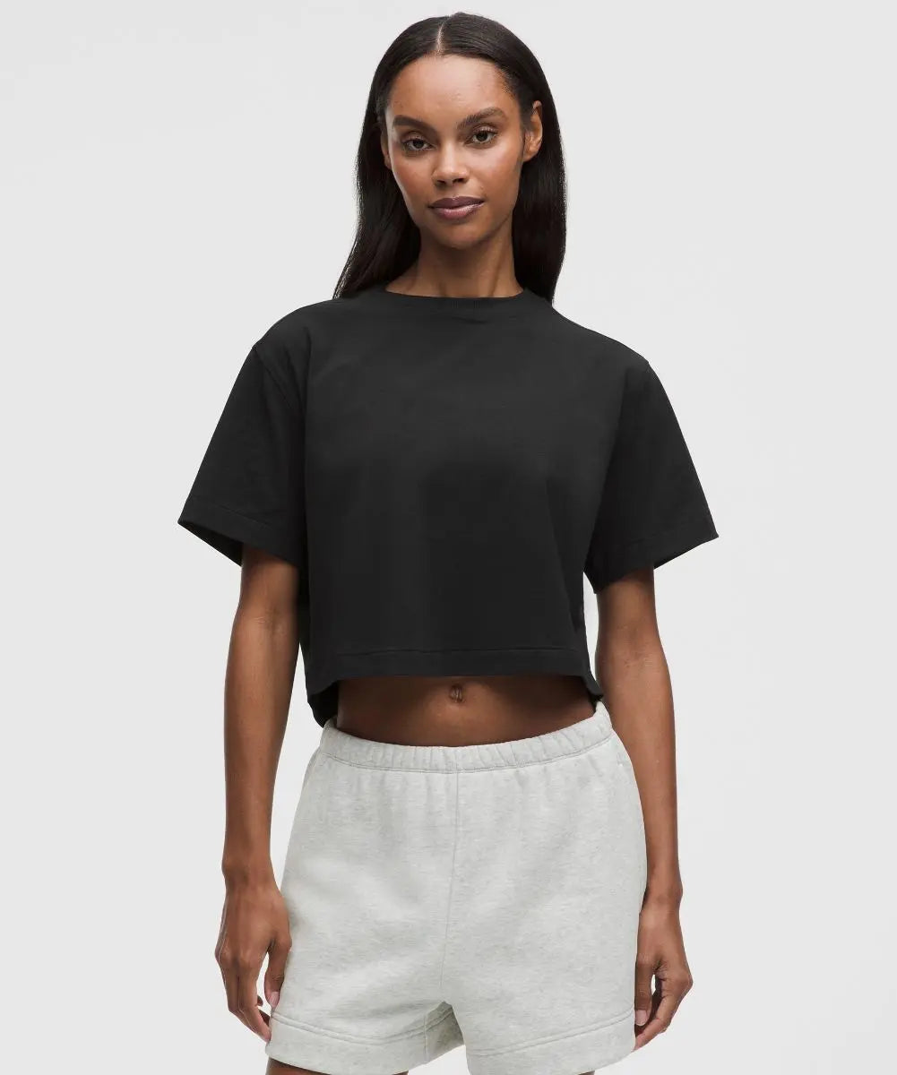 Black Women's All Yours Organic Cropped T-Shirt Lululemon