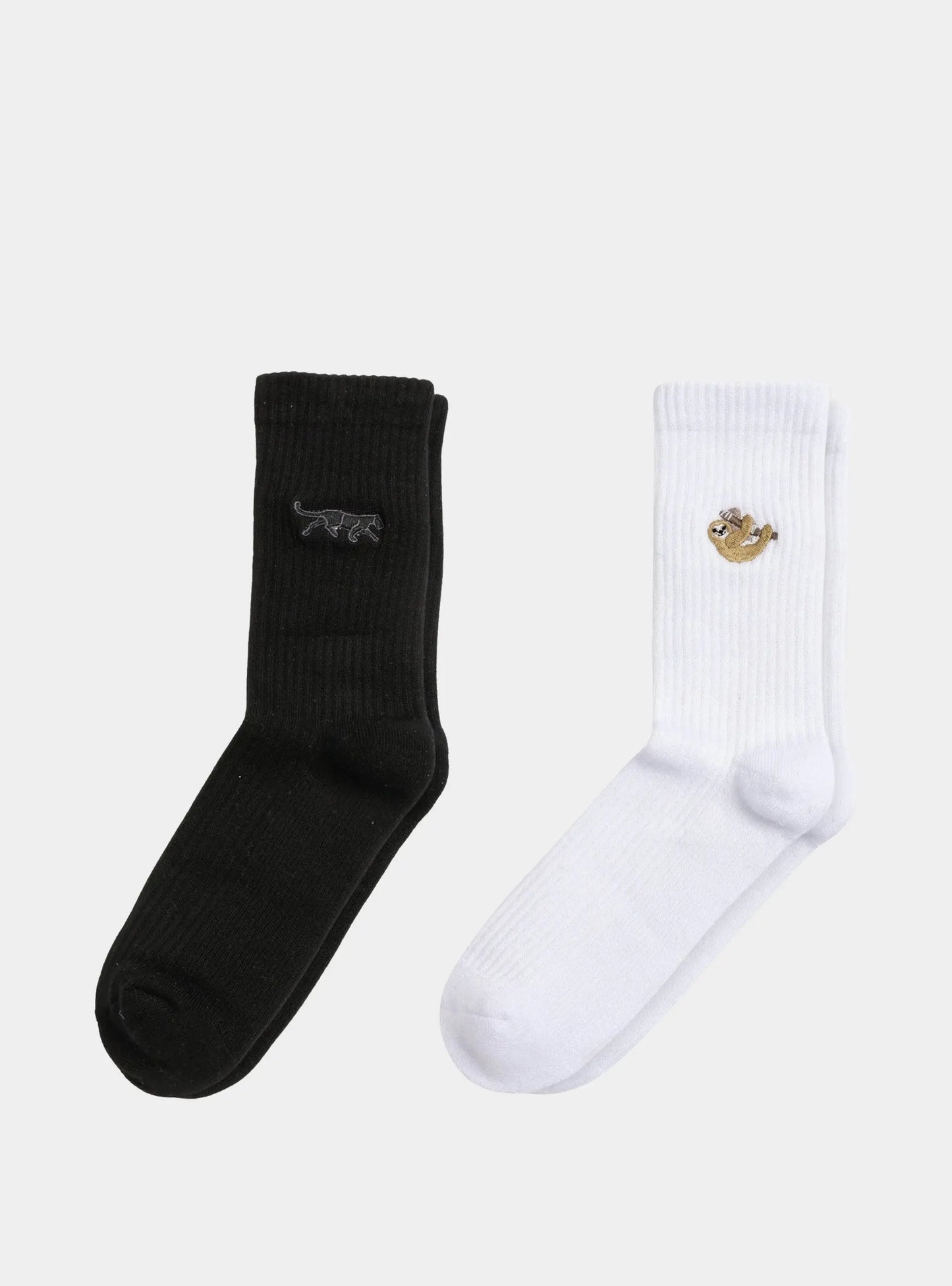 Black & White Ribbed 2 Pack Bamboo Sock Set Bare Kind