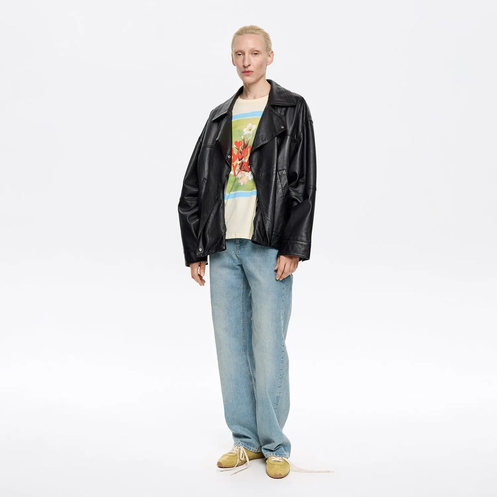 Black leather jacket Bimba y Lola UK
