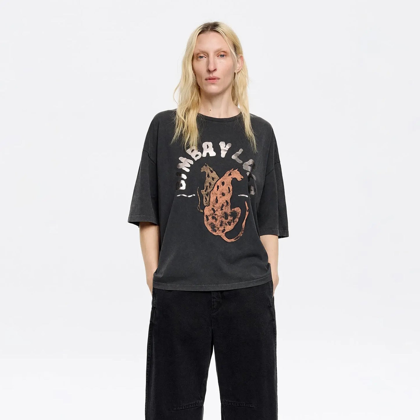 Black logo t-shirt Bimba y Lola UK