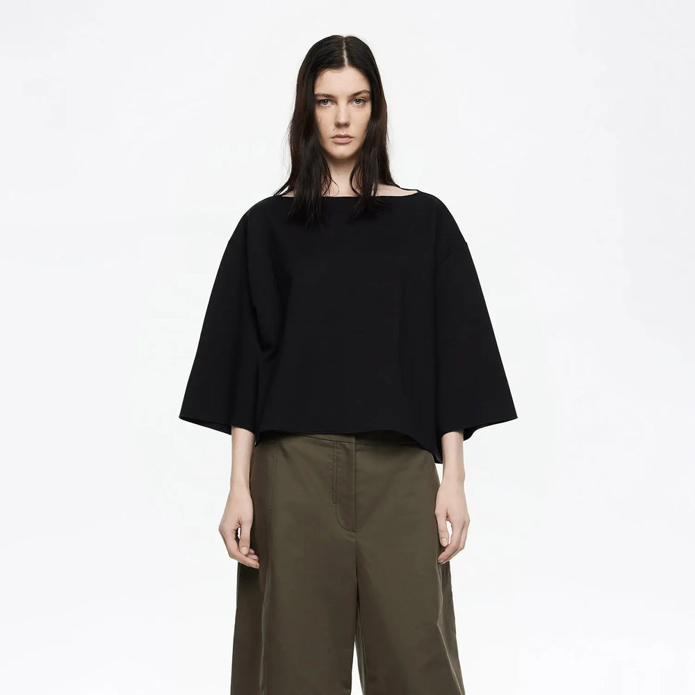 Black ponte di roma boxy T-shirt Bimba y Lola UK