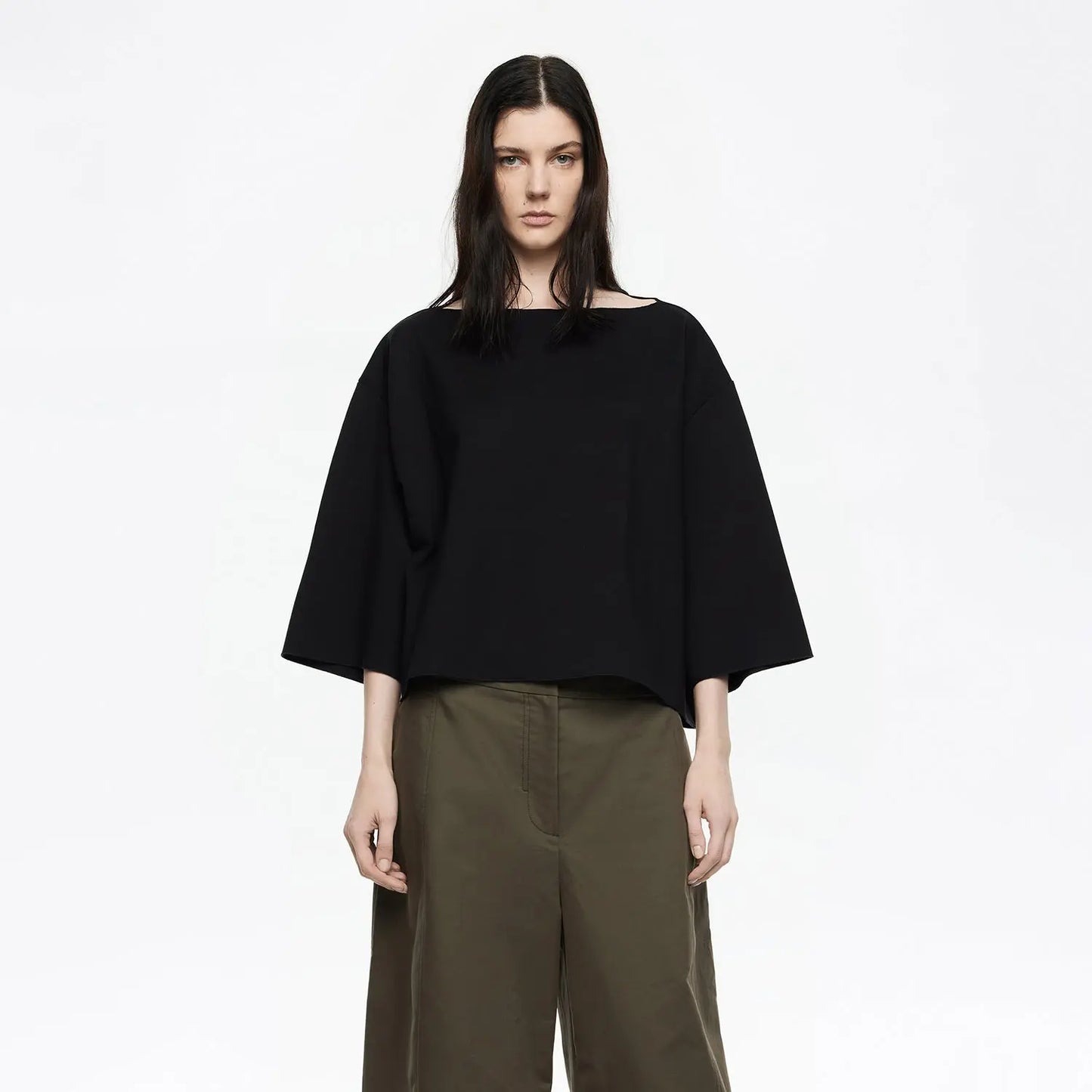 Black ponte di roma boxy T-shirt Bimba y Lola UK
