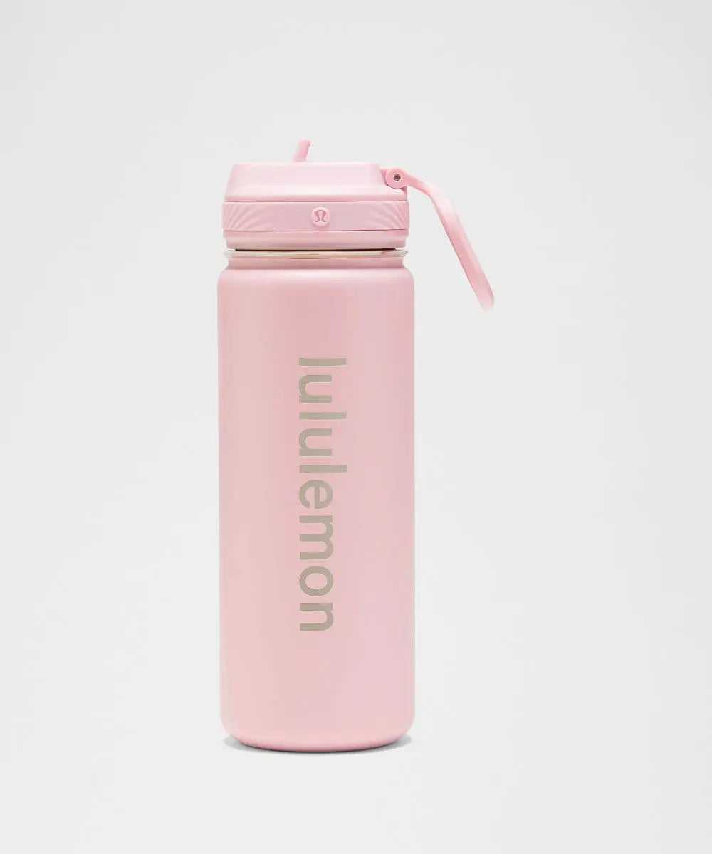 Blissful Pink Back to Life Sport Bottle 18oz Straw Lid Lululemon
