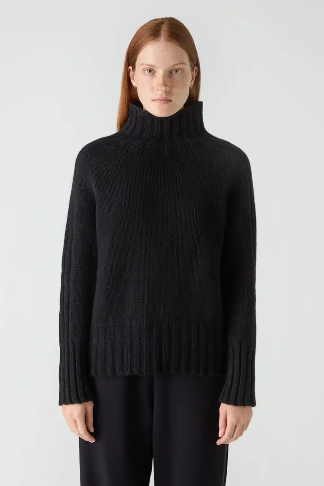Blizzard Wool Sweater - Black Bamford