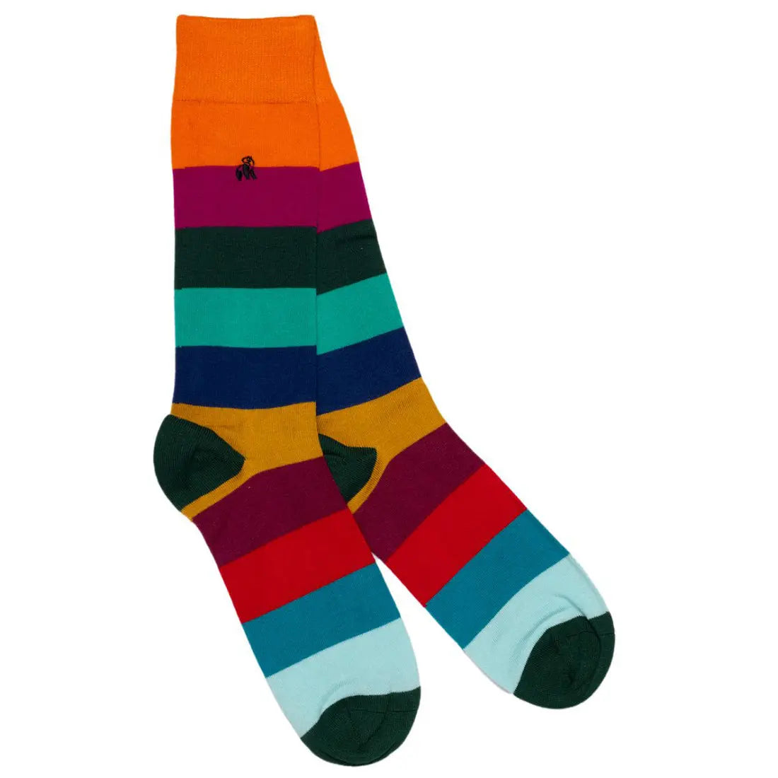 Block Striped Bamboo Socks Swole Panda