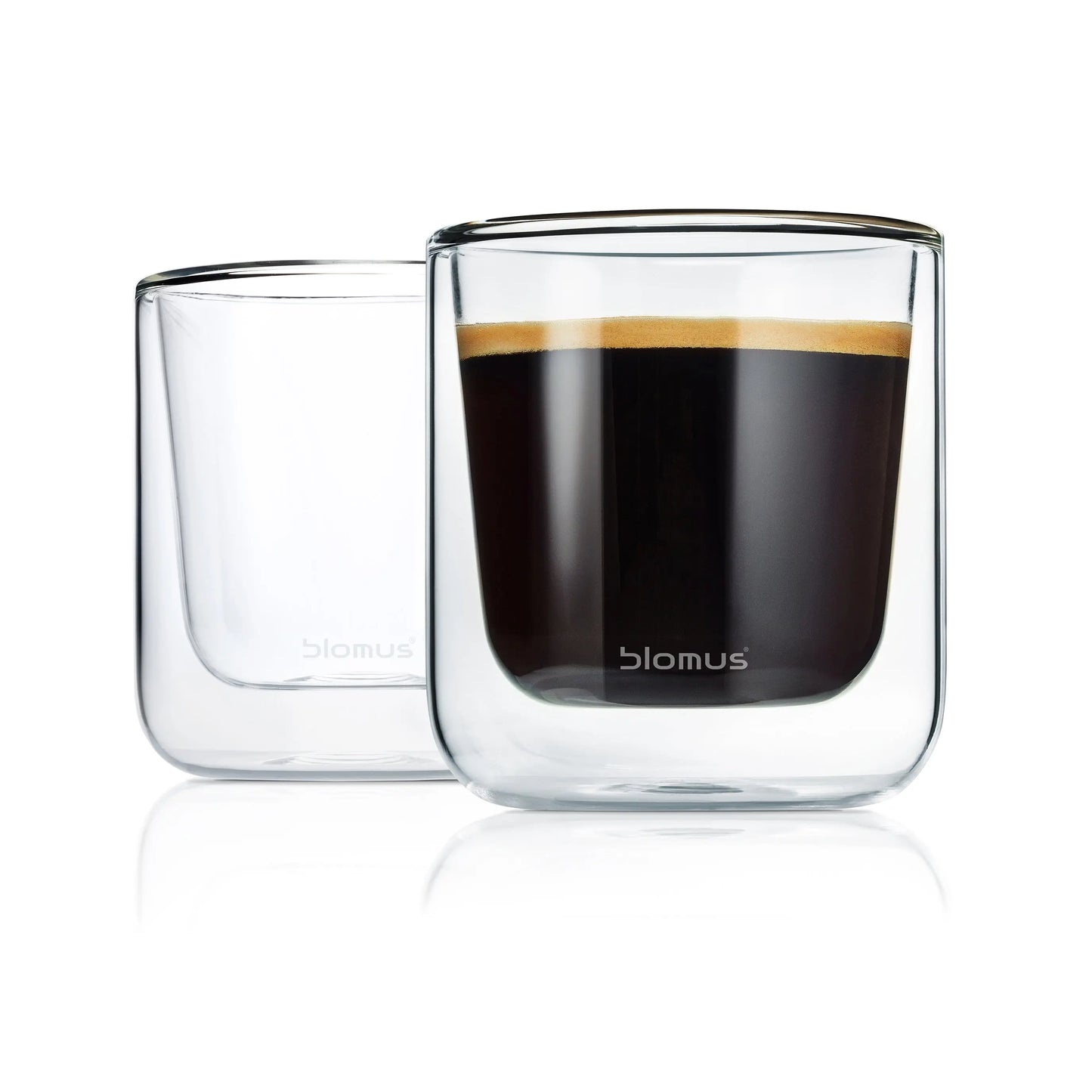 Blomus Nero Insulating Coffee Glass 2-Pack Clear blomus