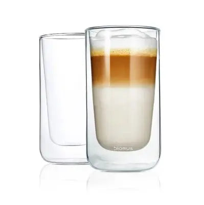 Blomus Nero Insulating LattŽ Macchiato Glass 2-Pack Clear blomus