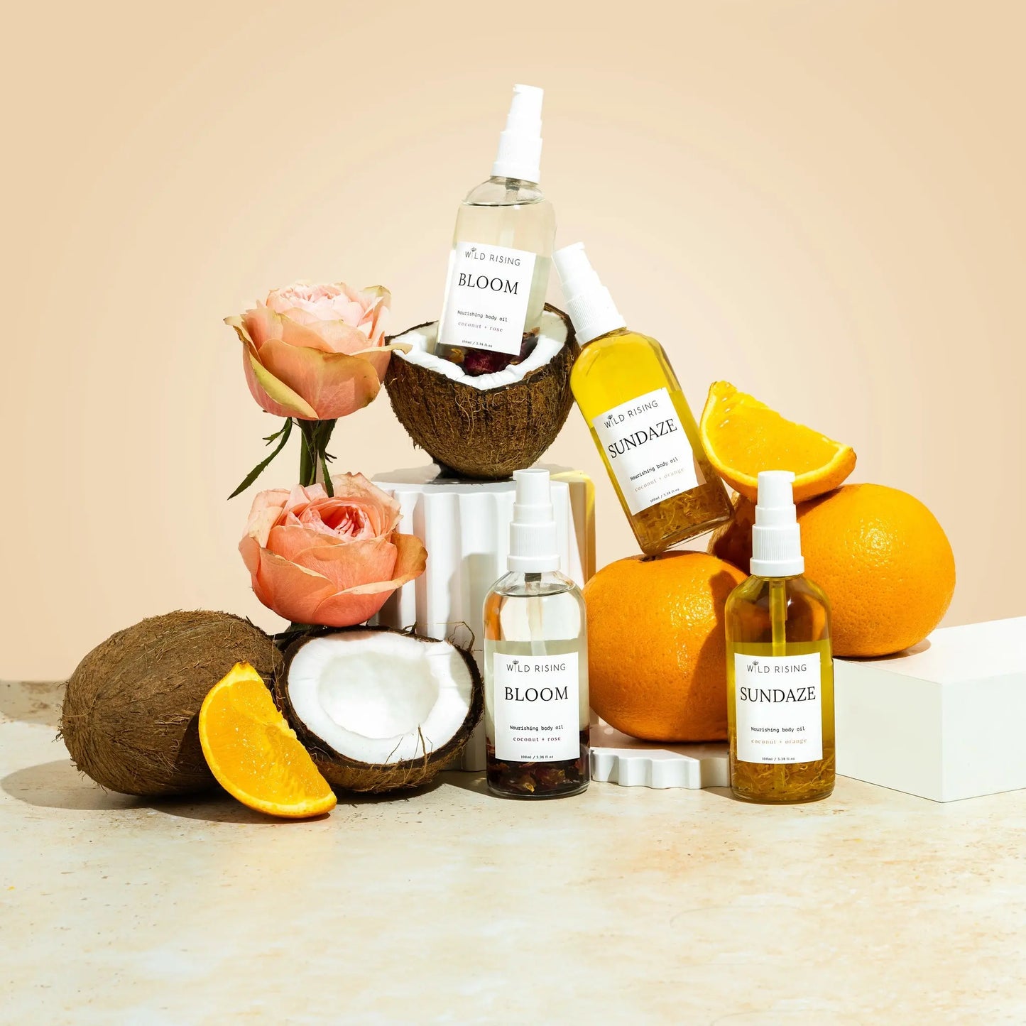Bloom - Coconut and Rose Body Oil Wild Rising Skincare