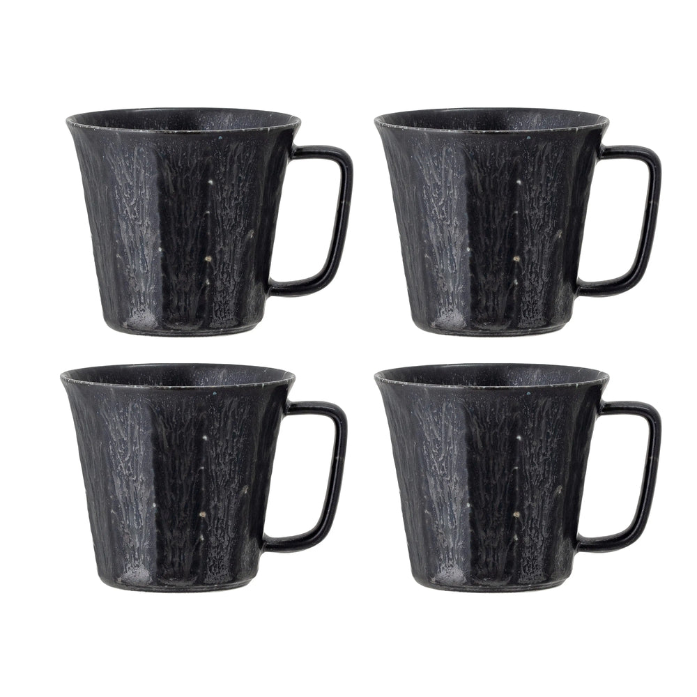 Bloomingville Yoko Mug 32 Cl 4-Pack Black Bloomingville