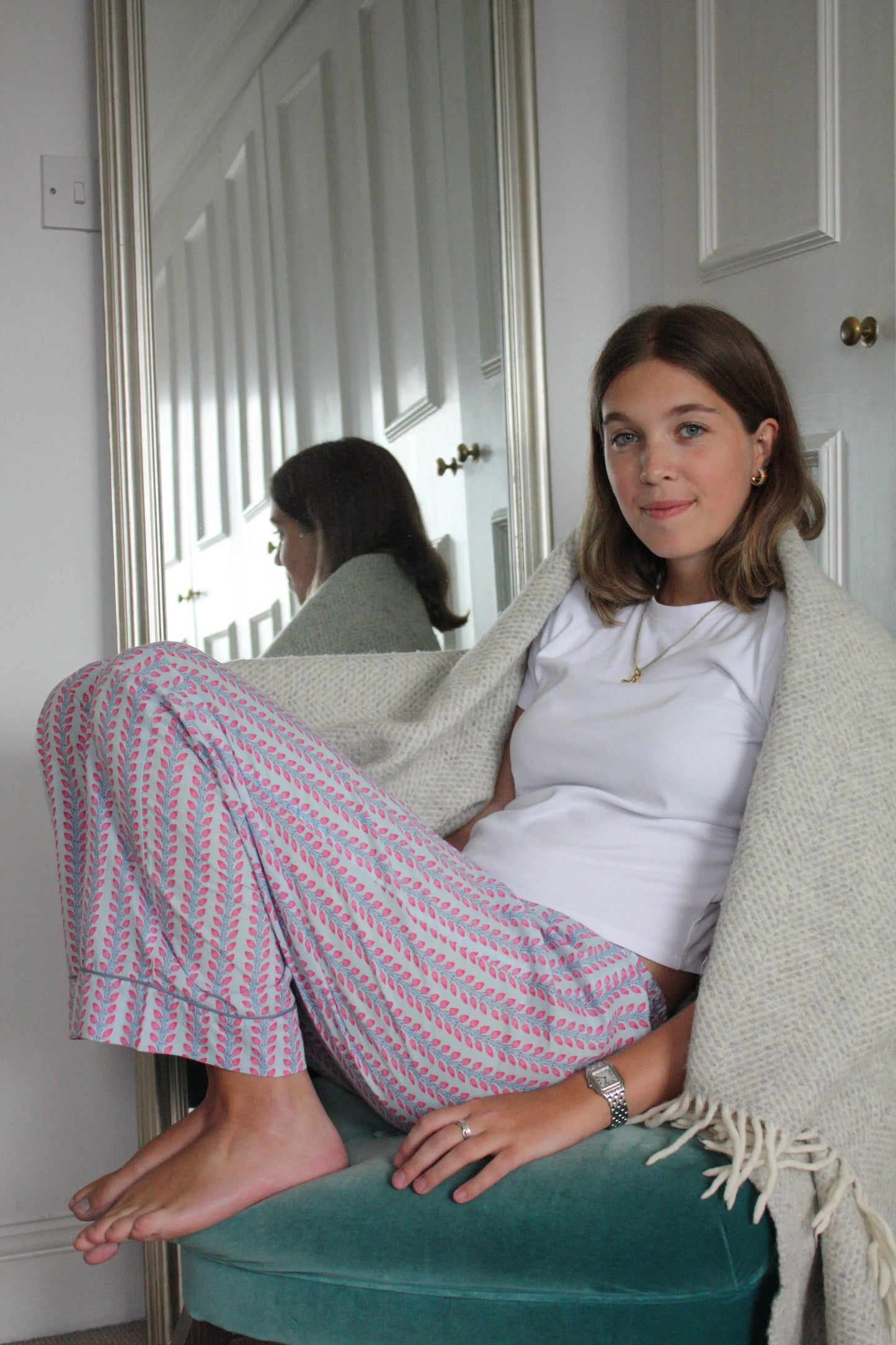 Blossom Stripe Trousers Madder & More