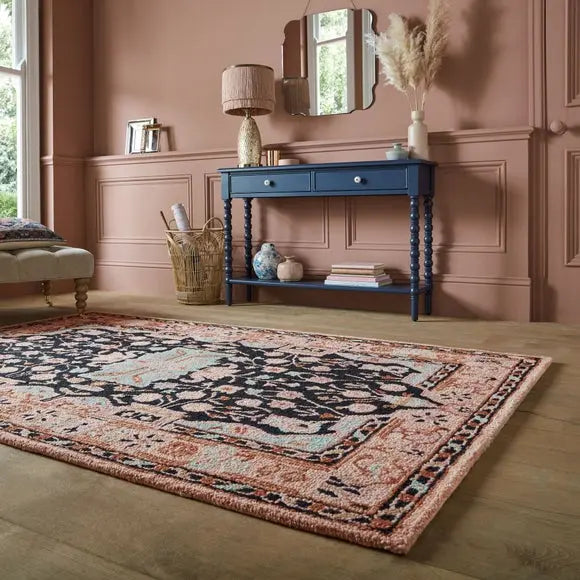 Blossom Traditional Wool Rug Dunelm