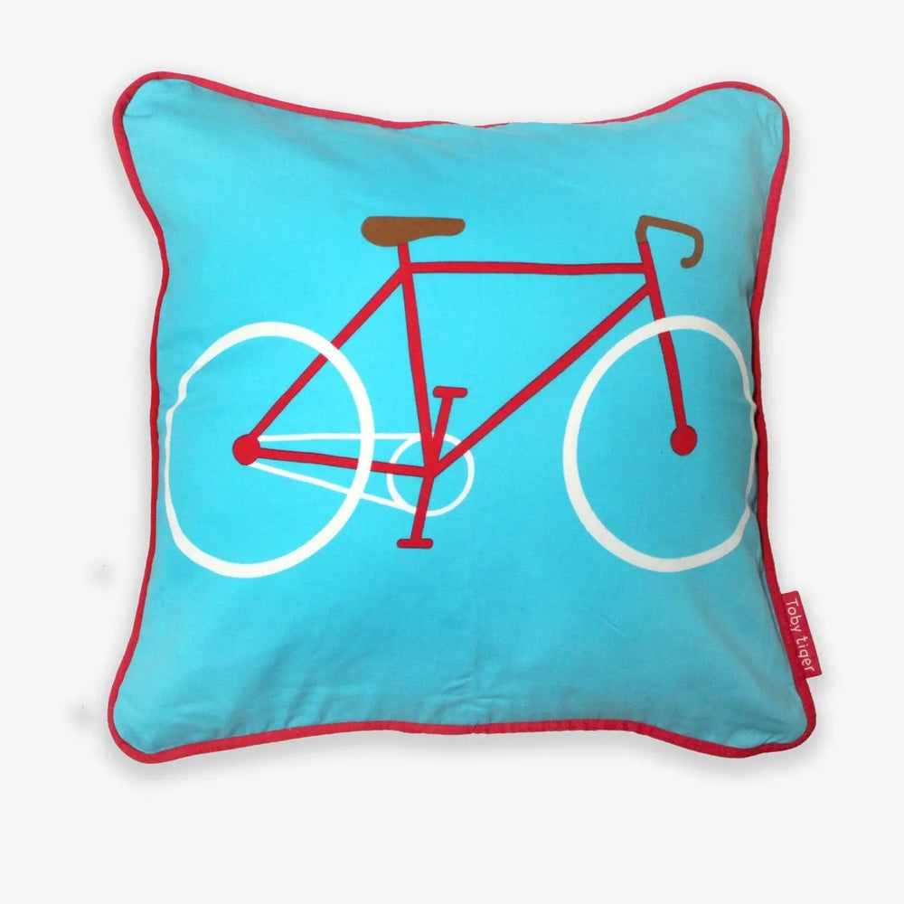 Blue Bike Cushion Cover Toby Tiger