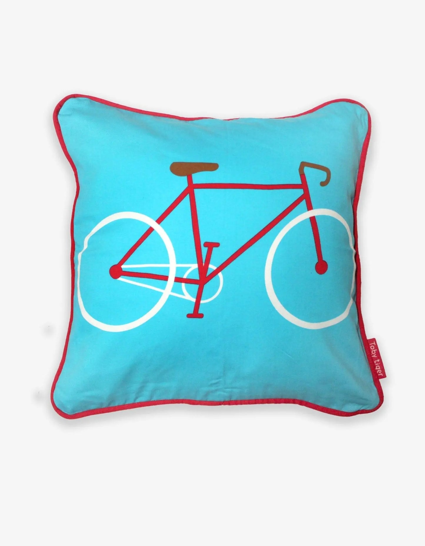 Blue Bike Cushion Cover Toby Tiger