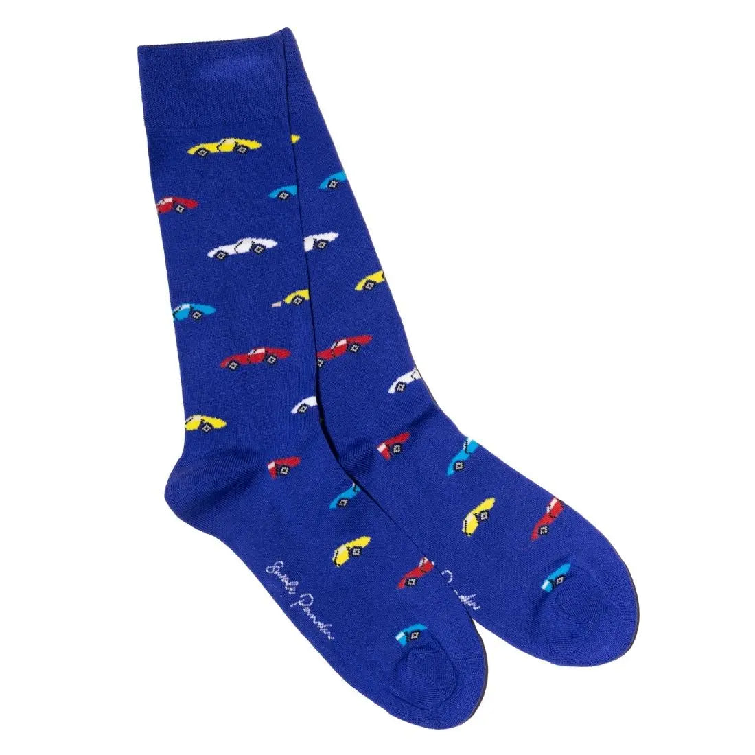 Blue Classic Car Bamboo Socks Swole Panda