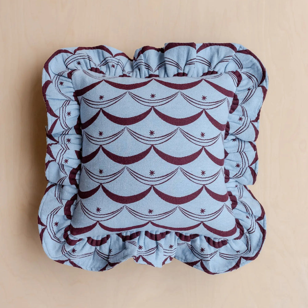 Blue Cotton Cushion Cover TartanBlanketCo