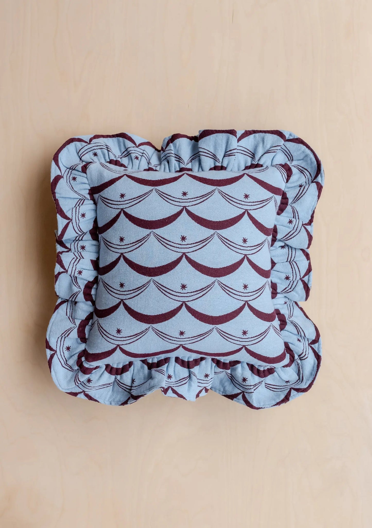 Blue Cotton Cushion Cover TartanBlanketCo