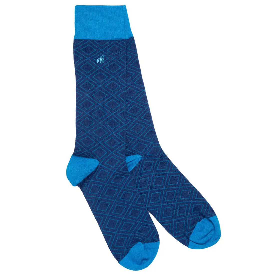 Blue Diamond Bamboo Socks Swole Panda