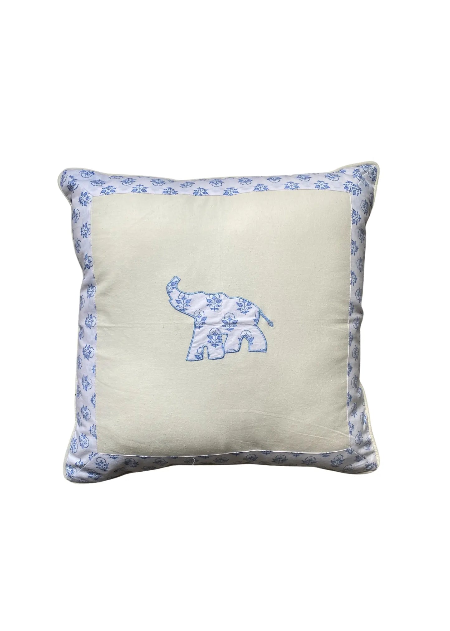 Blue Elephant Cushion Cover Kapara London