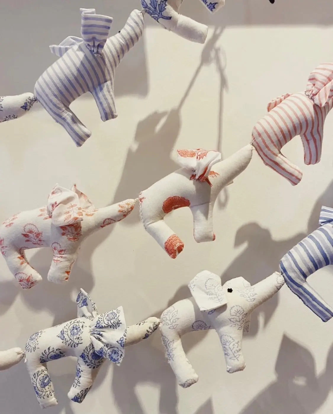 Blue Elephant Nursery Bunting - 10 Elephants Kapara London