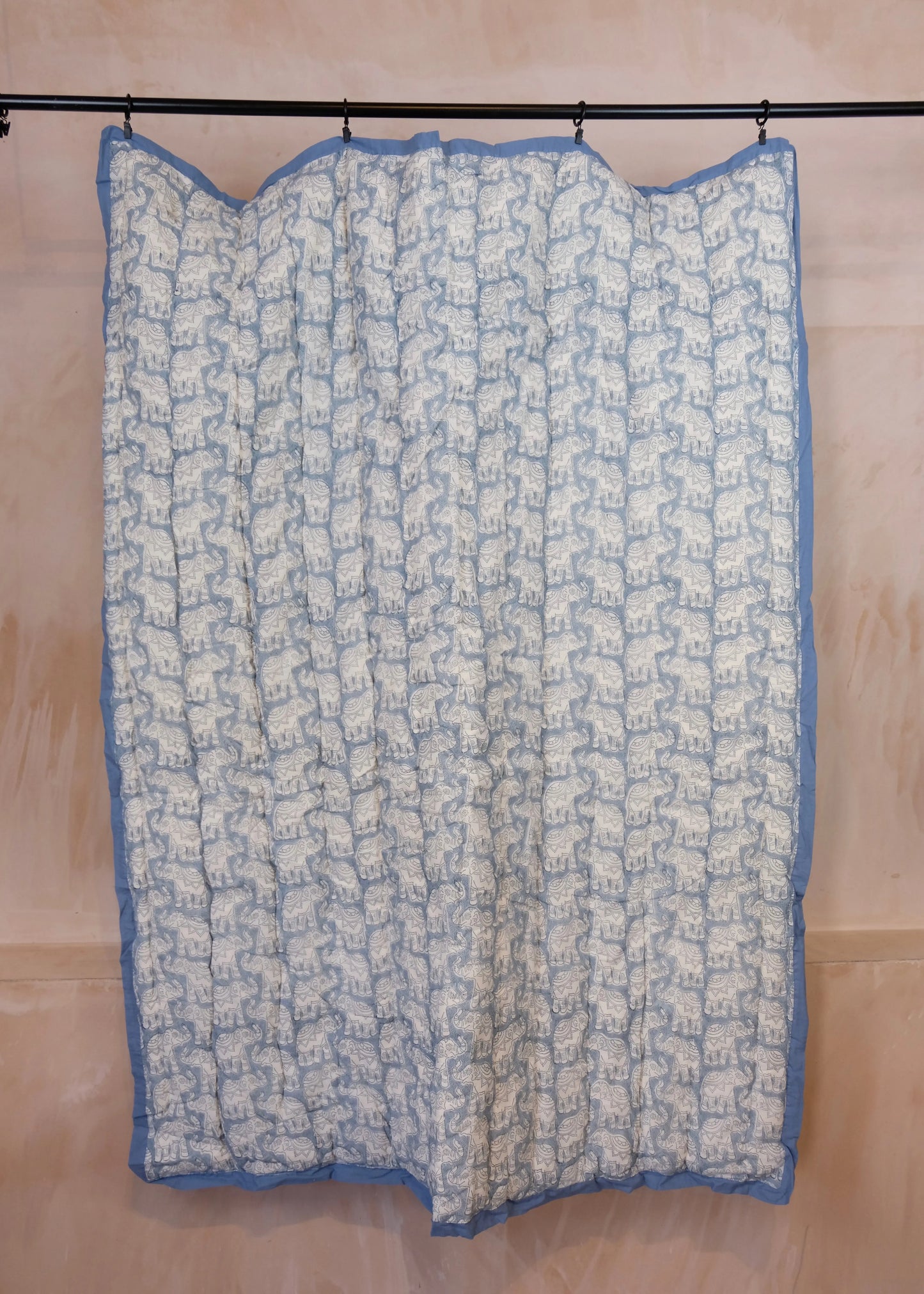 Blue Elephant Toddler / Single Quilt Kapara London