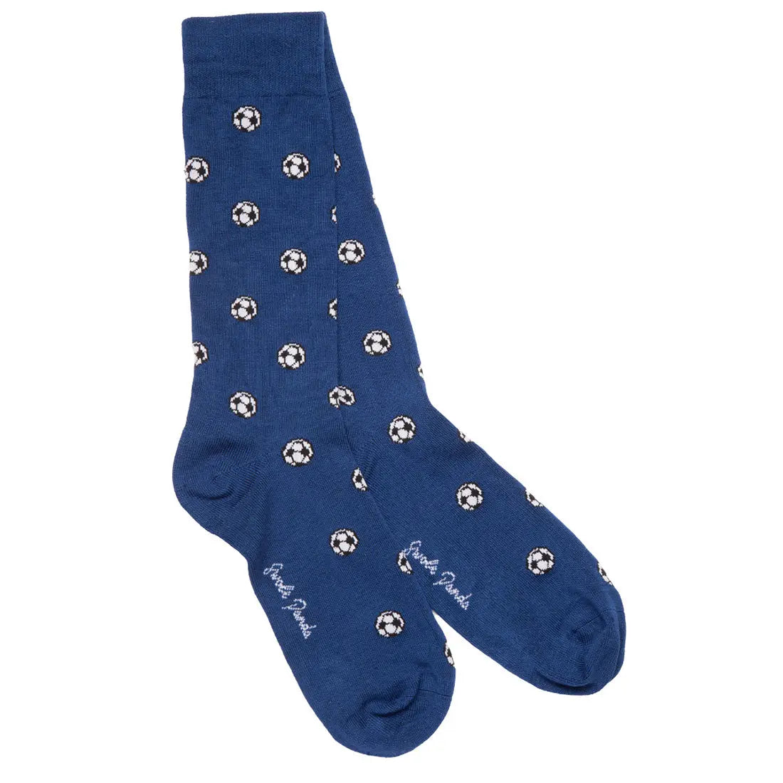 Blue Football Bamboo Socks Swole Panda