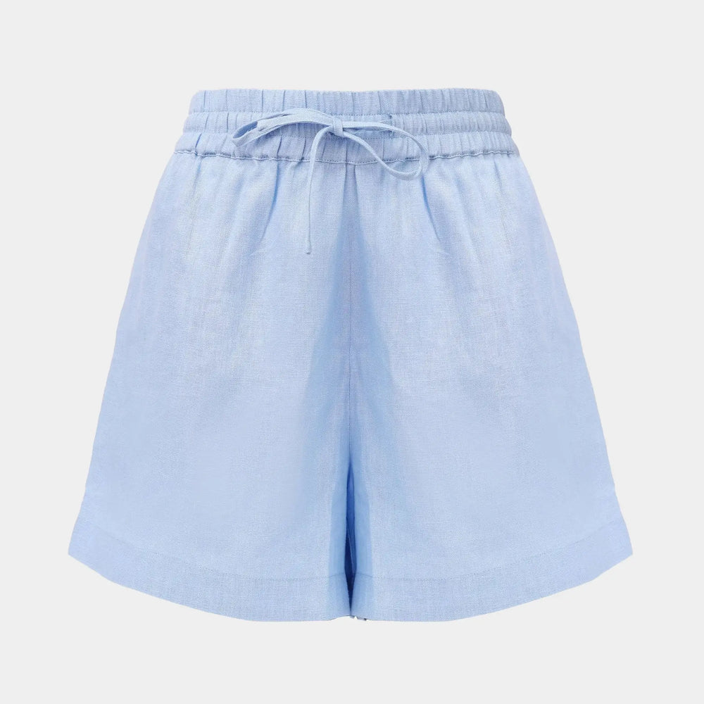 Blue Heavy Linen Shorts Perfect Days NOKAYA