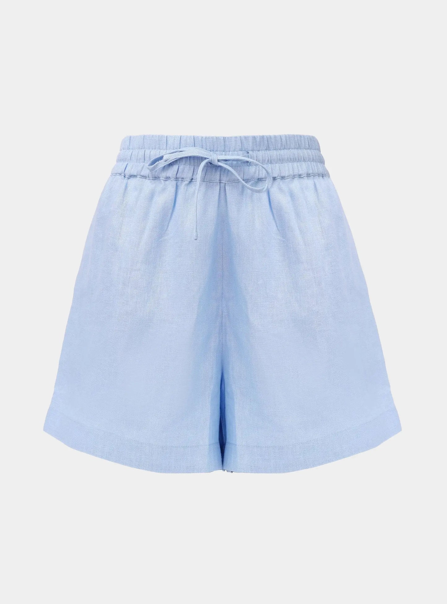 Blue Heavy Linen Shorts Perfect Days NOKAYA