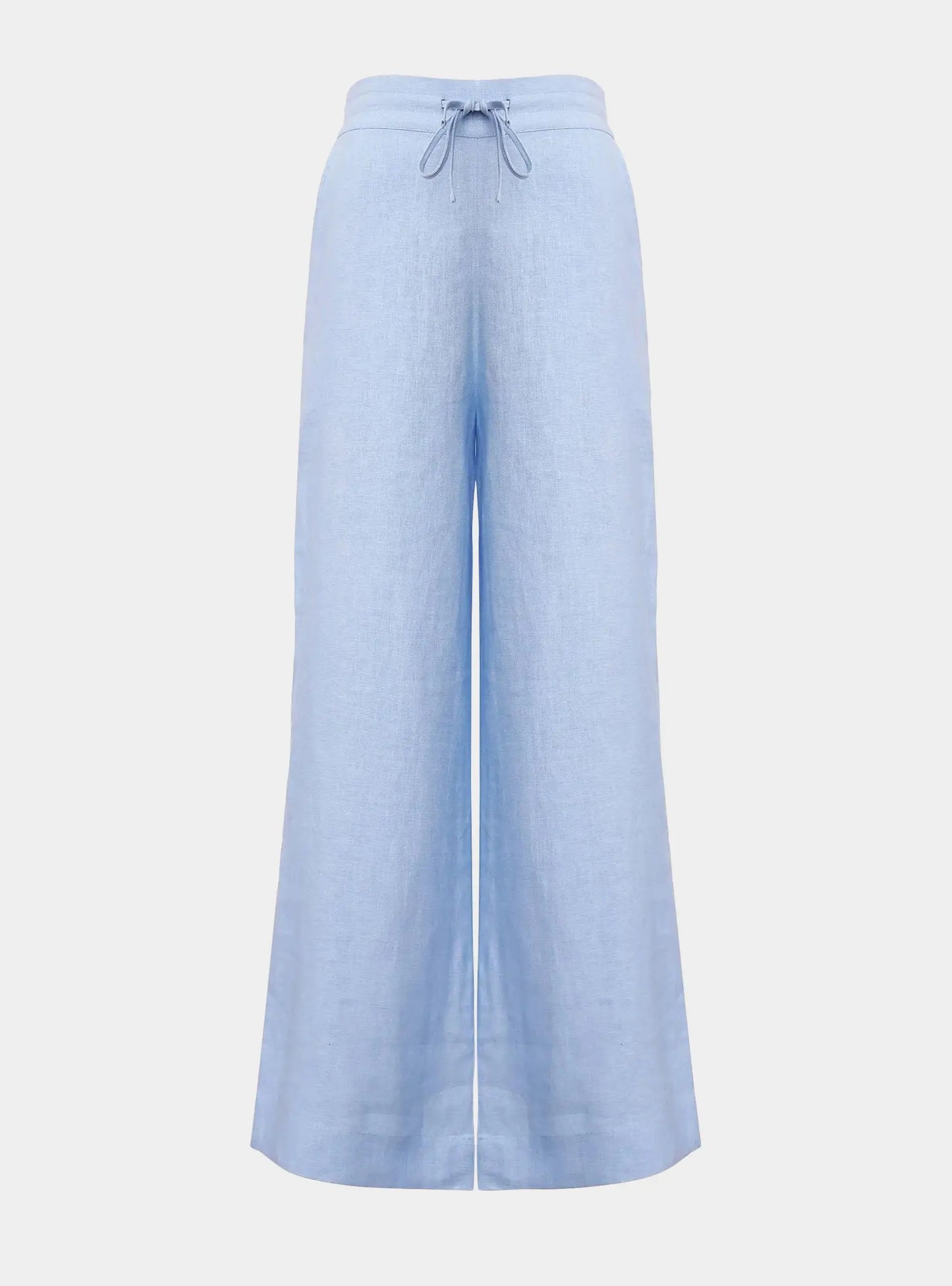 Blue Heavy Linen Wide-leg Pants Perfect Days NOKAYA