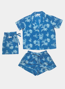  Blue Ipanema Print Short Sleeve Pyjamas AMOKA DALO