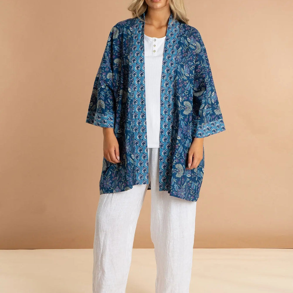 Blue Lagoon Women's Cotton Kimono inara