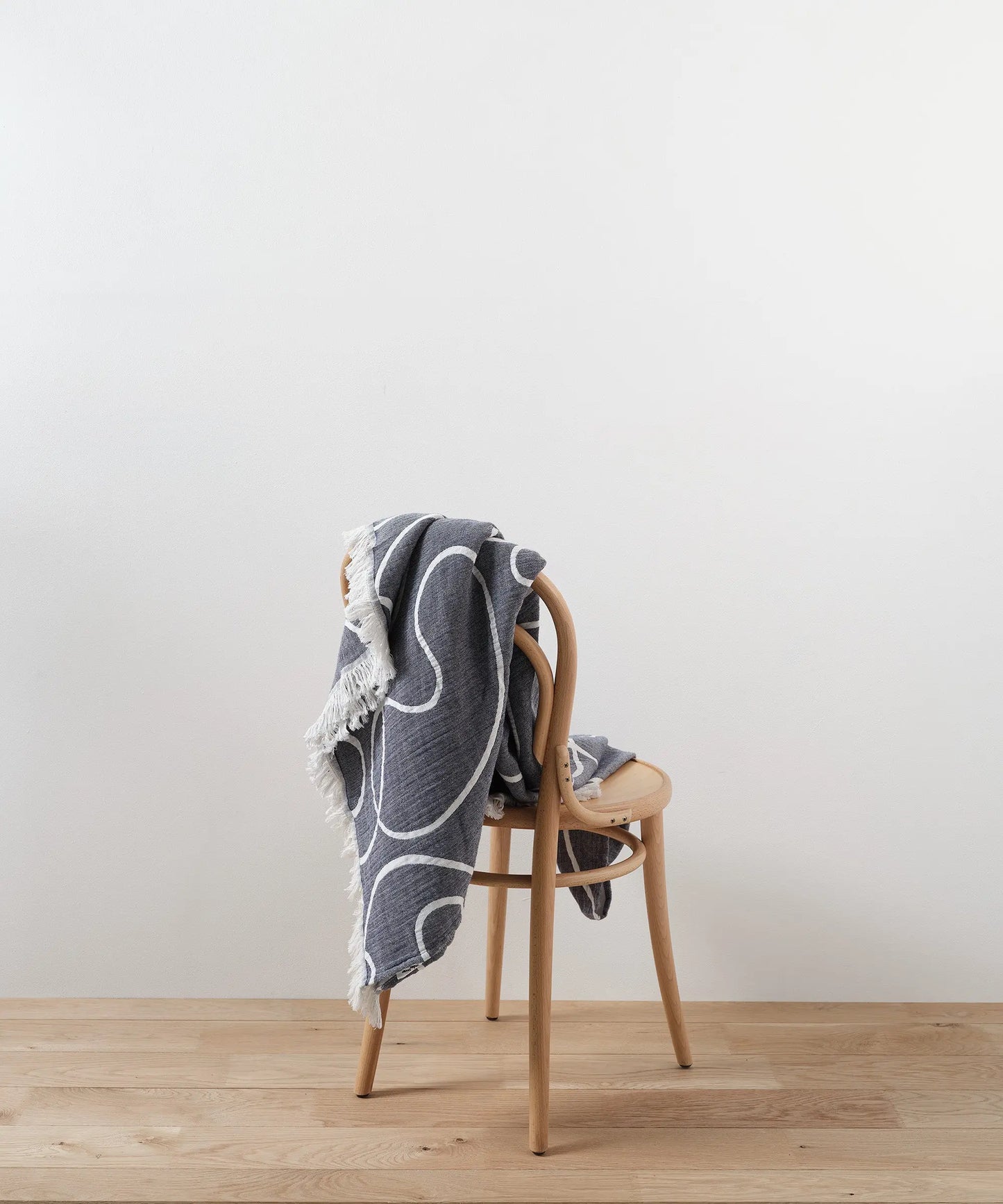 Blue Lines Cotton Throw Blanket Undercover