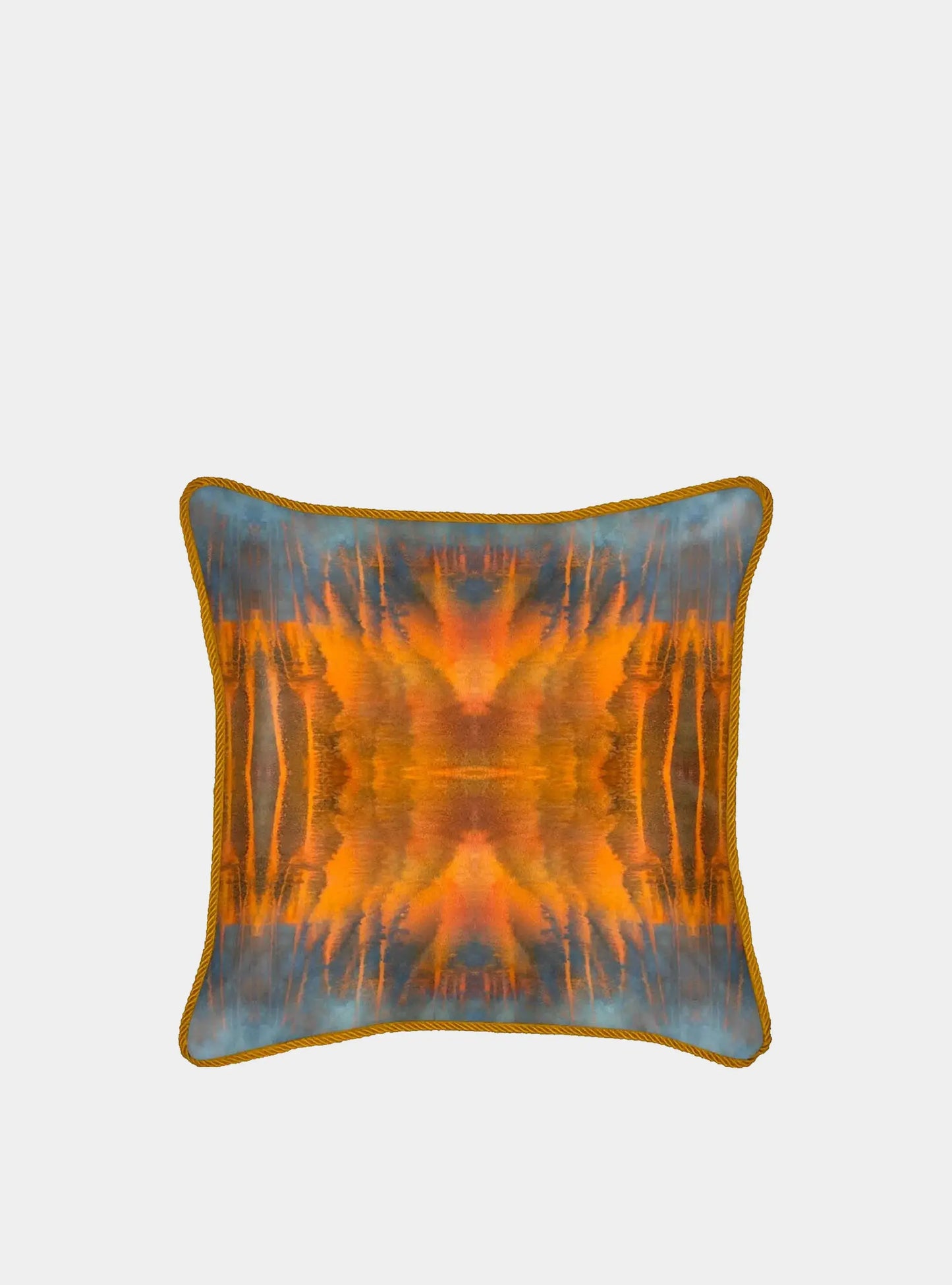 Blue Orange Water Silk Cushion Long Studio Design