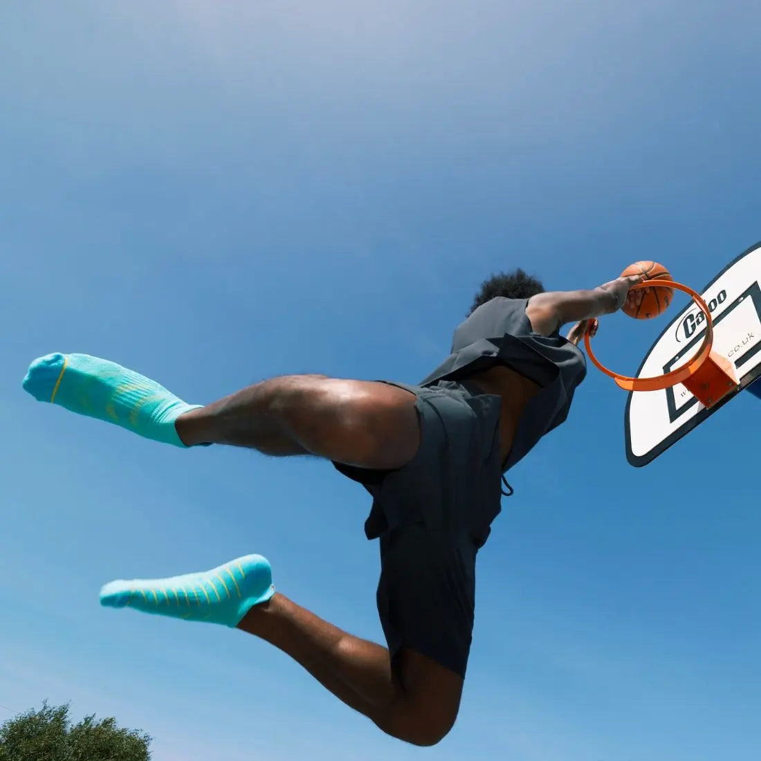 Blue Performance Trainer Socks Swole Panda