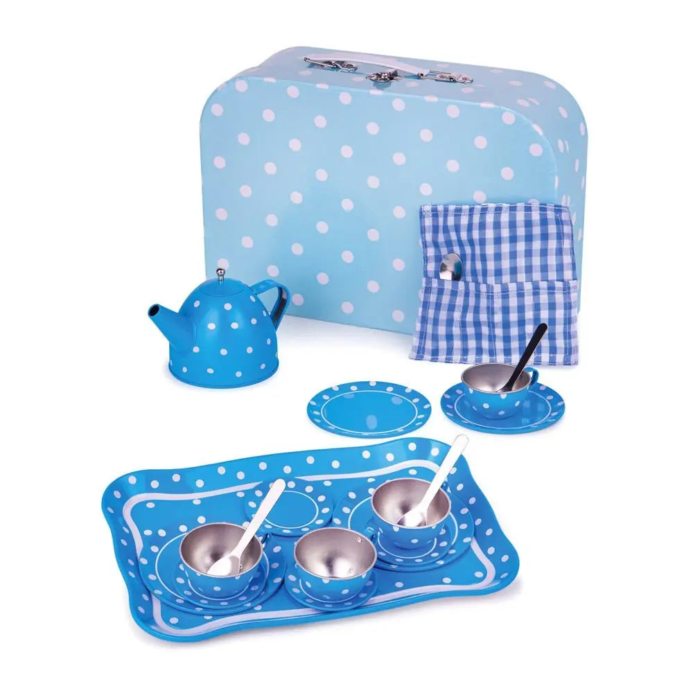 Blue Polka Dot Tea Set Toby Tiger