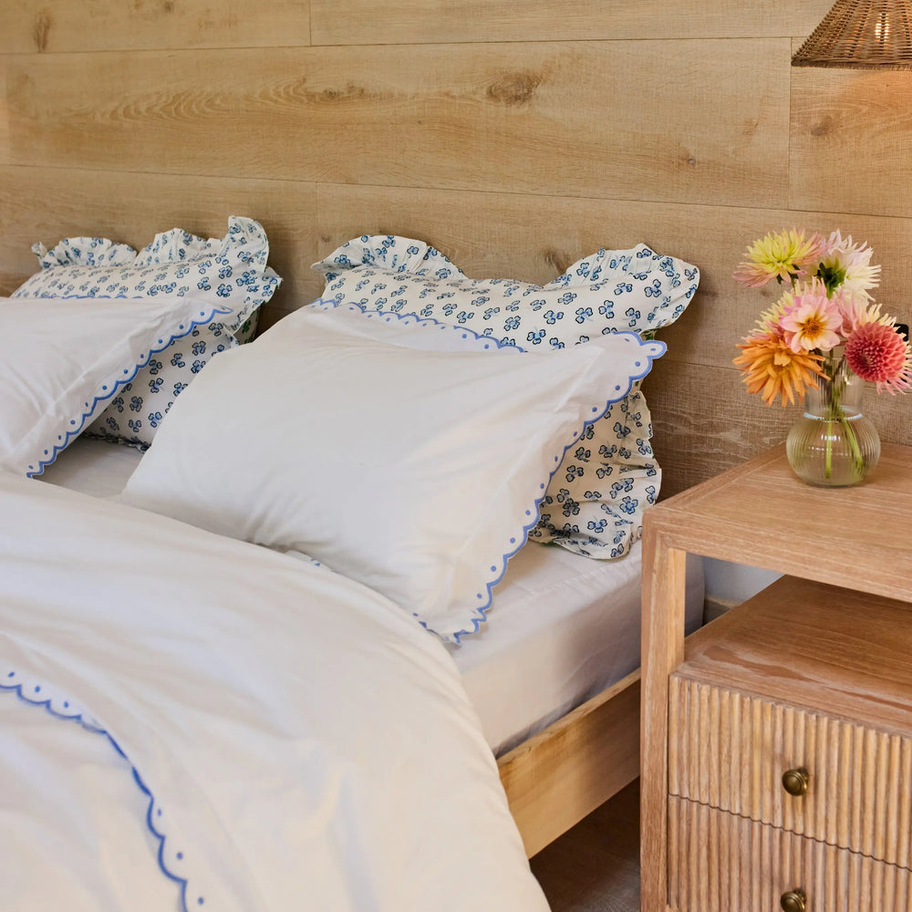 Blue Scallop Bedlinen Set Lulu and Nat