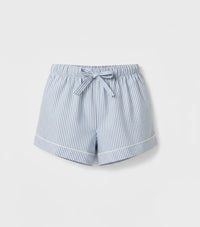 Blue Stripe Women's Organic Cotton Pyjama Shorts Myza