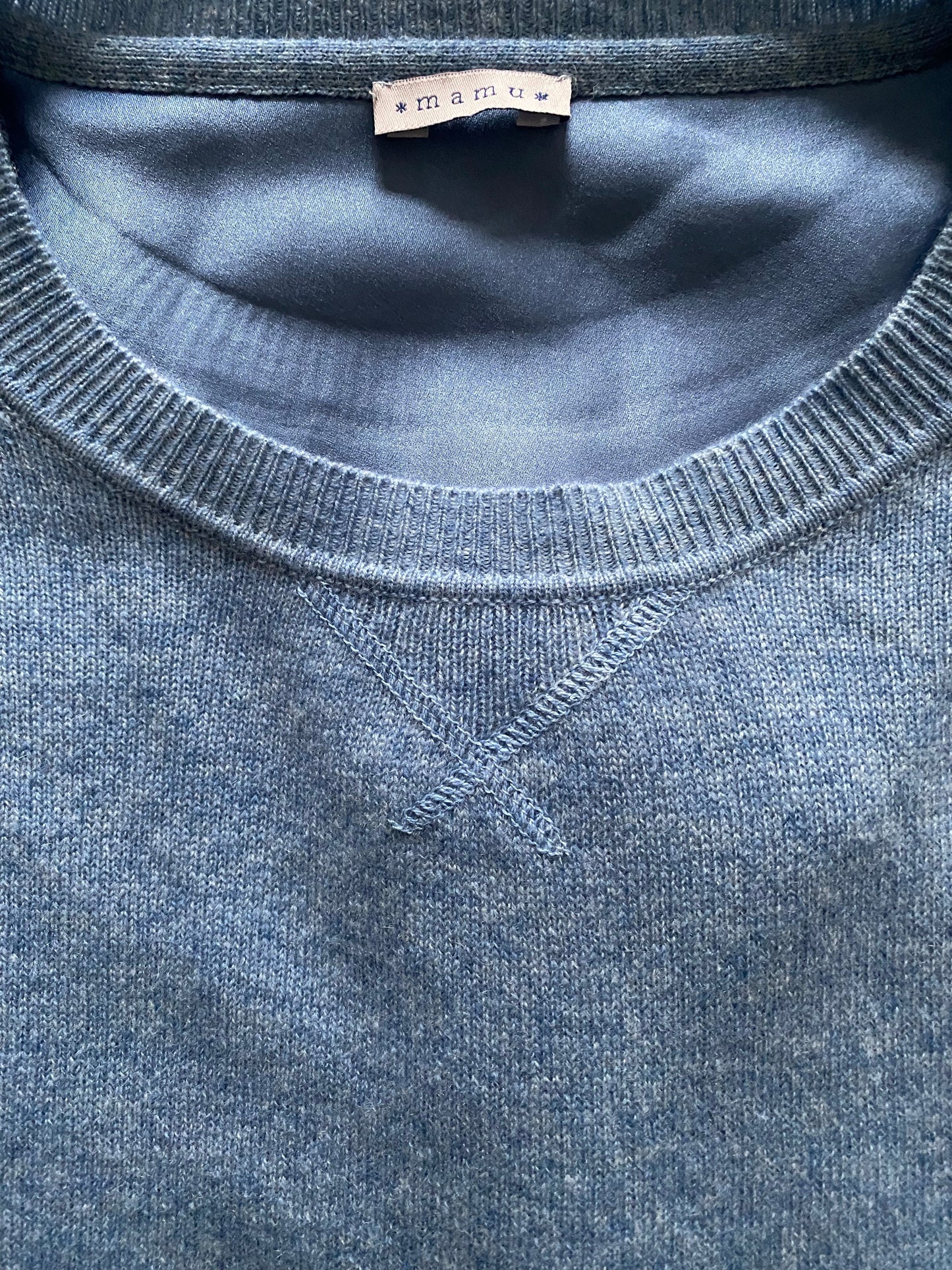 Chambray Blue Cashmere Sweatshirt MAMU Dream