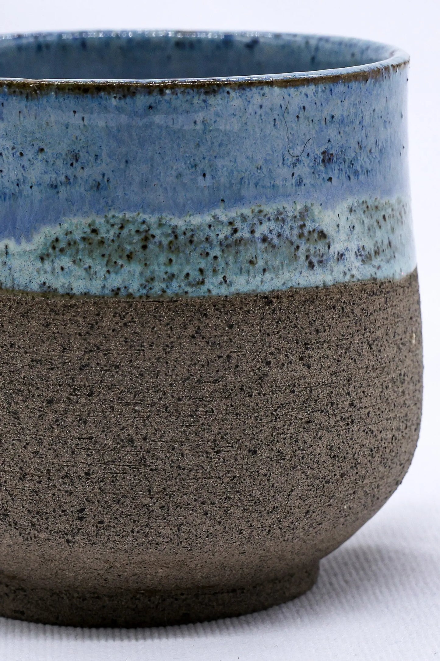 Blulume Tazza Handmade Ceramic Smoked Grey Stoneware Short Cup Ribera Handmade Ceramics