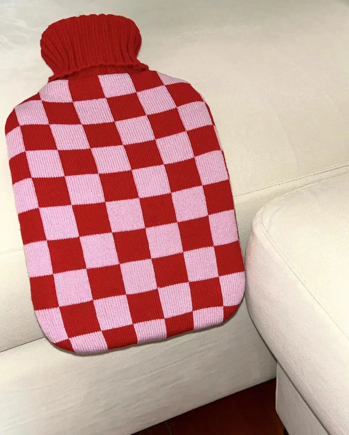 Blush Hot Water Bottle with Cover Casa Rolio