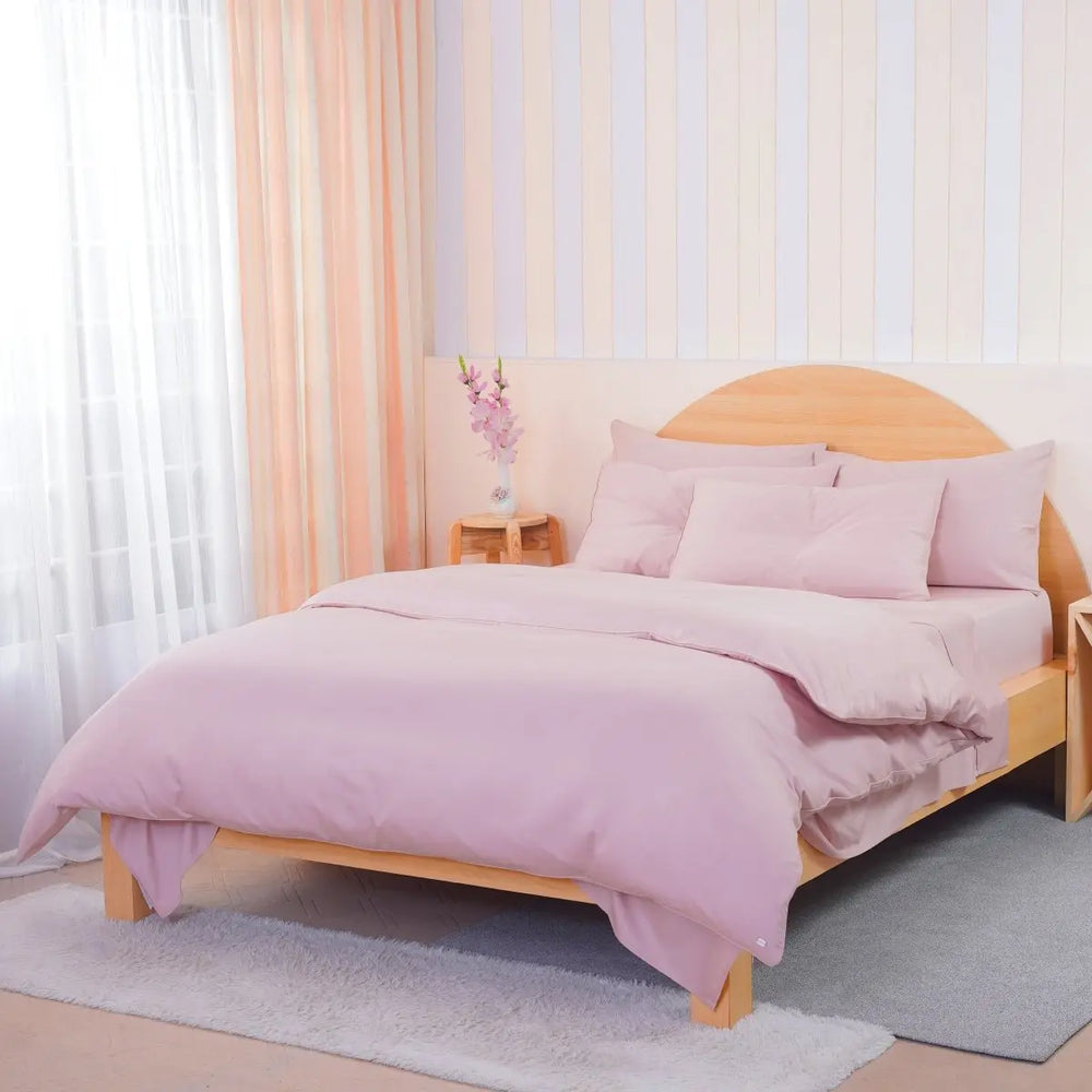 Blush Pink Ackly Bamboo Bedding SHEET STORY