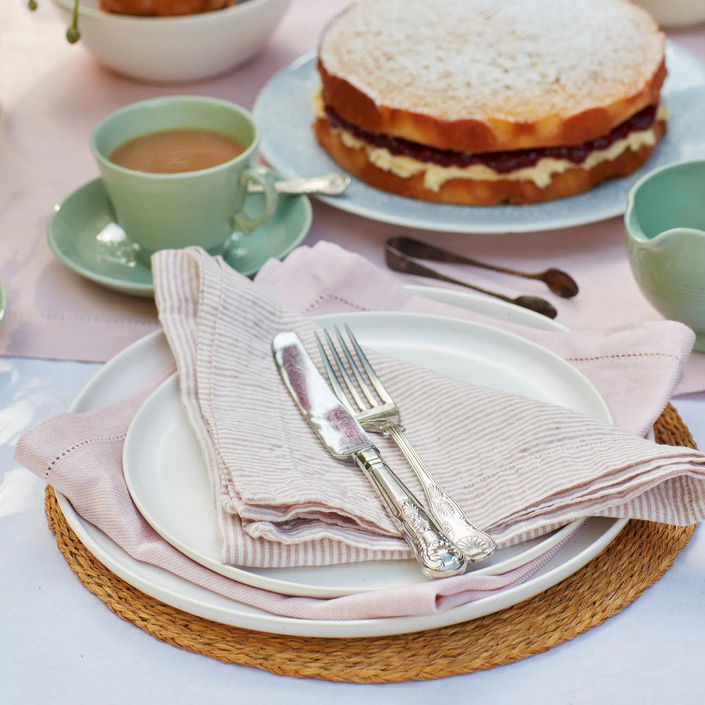 Blush Pink Cotton Linen Napkins - Set of 4 The Secret Linen Store