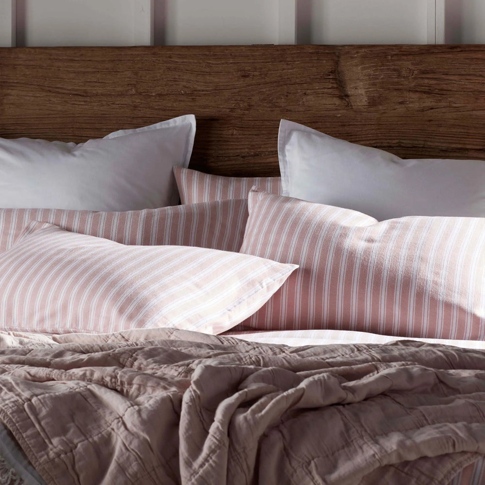 Blush Pink Fred Brushed 100% Cotton Duvet Cover The Secret Linen Store
