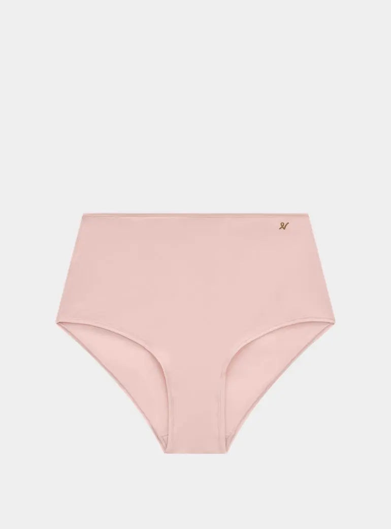 Blush Pink Stretch High Waisted Brief Nudea