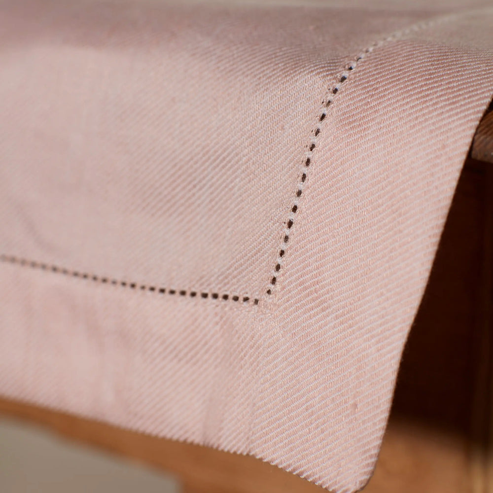 Blush Pink Twill Cotton Linen Table Runner The Secret Linen Store