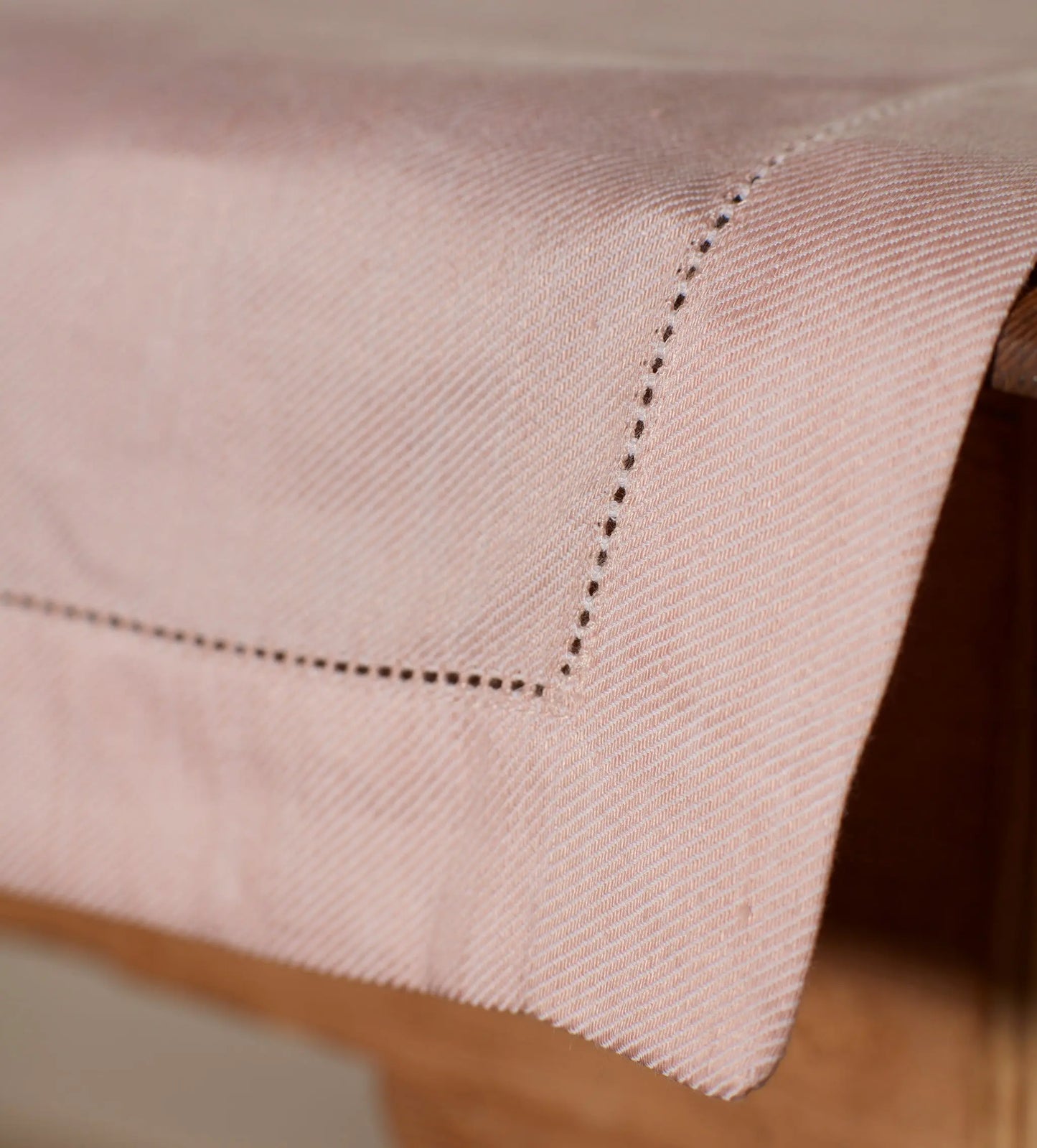 Blush Pink Twill Cotton Linen Table Runner The Secret Linen Store
