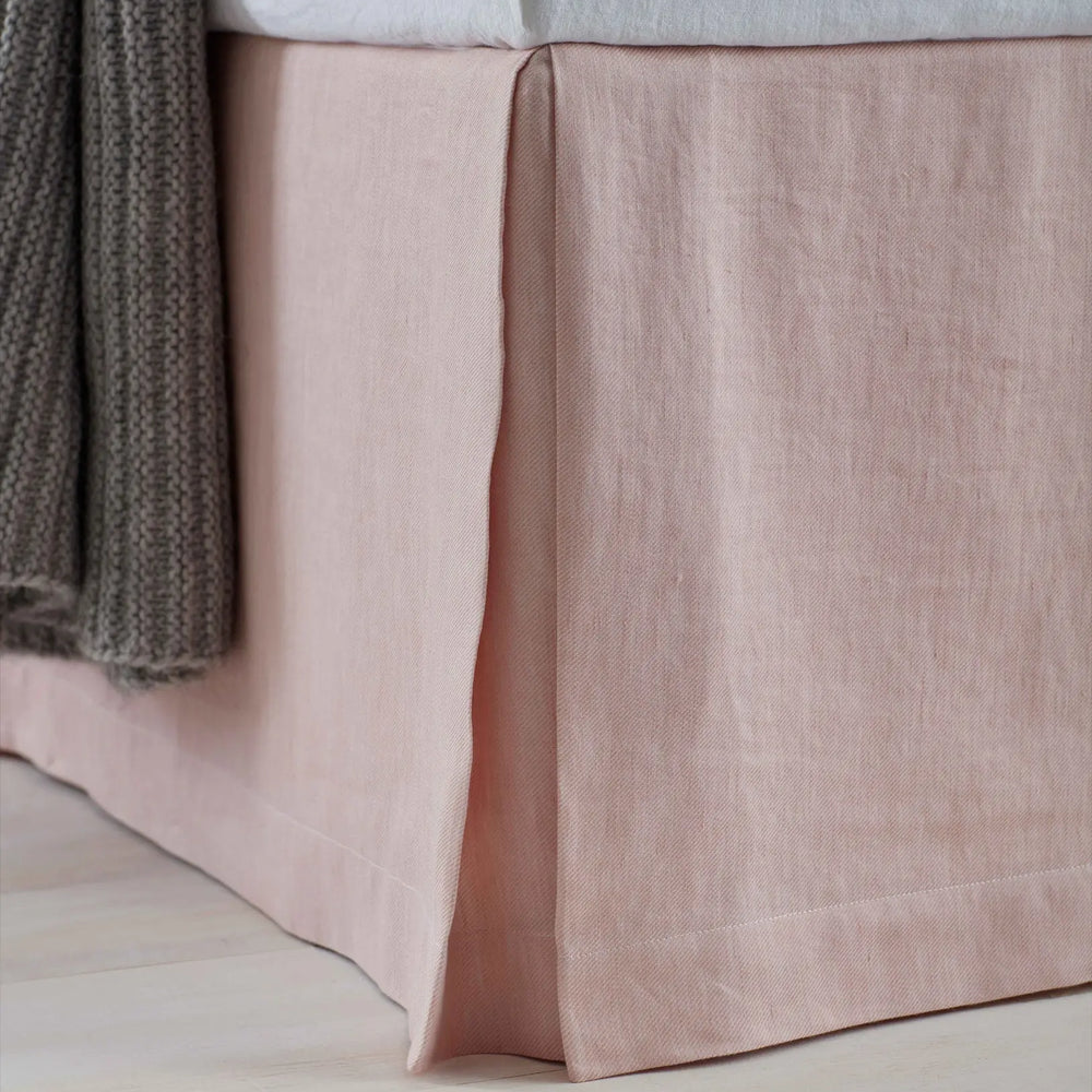 Blush Pink Twill Cotton Linen Valance The Secret Linen Store