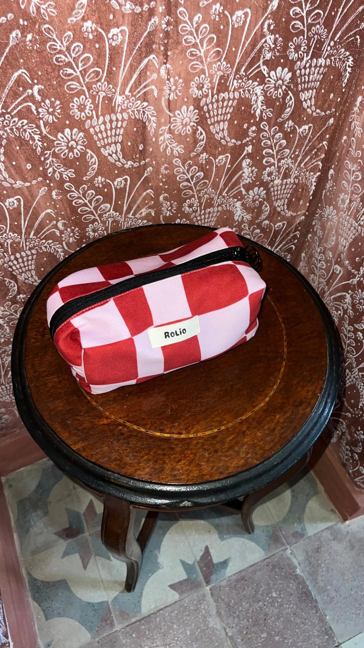 Blush Printed Wash Bag Casa Rolio