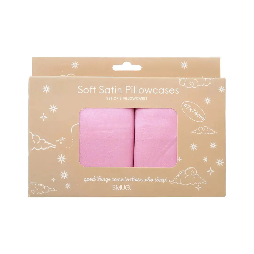 Blush Soft Satin Pillowcase Set SMUG
